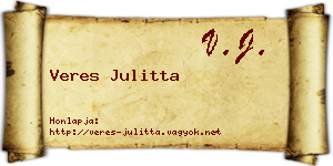 Veres Julitta névjegykártya